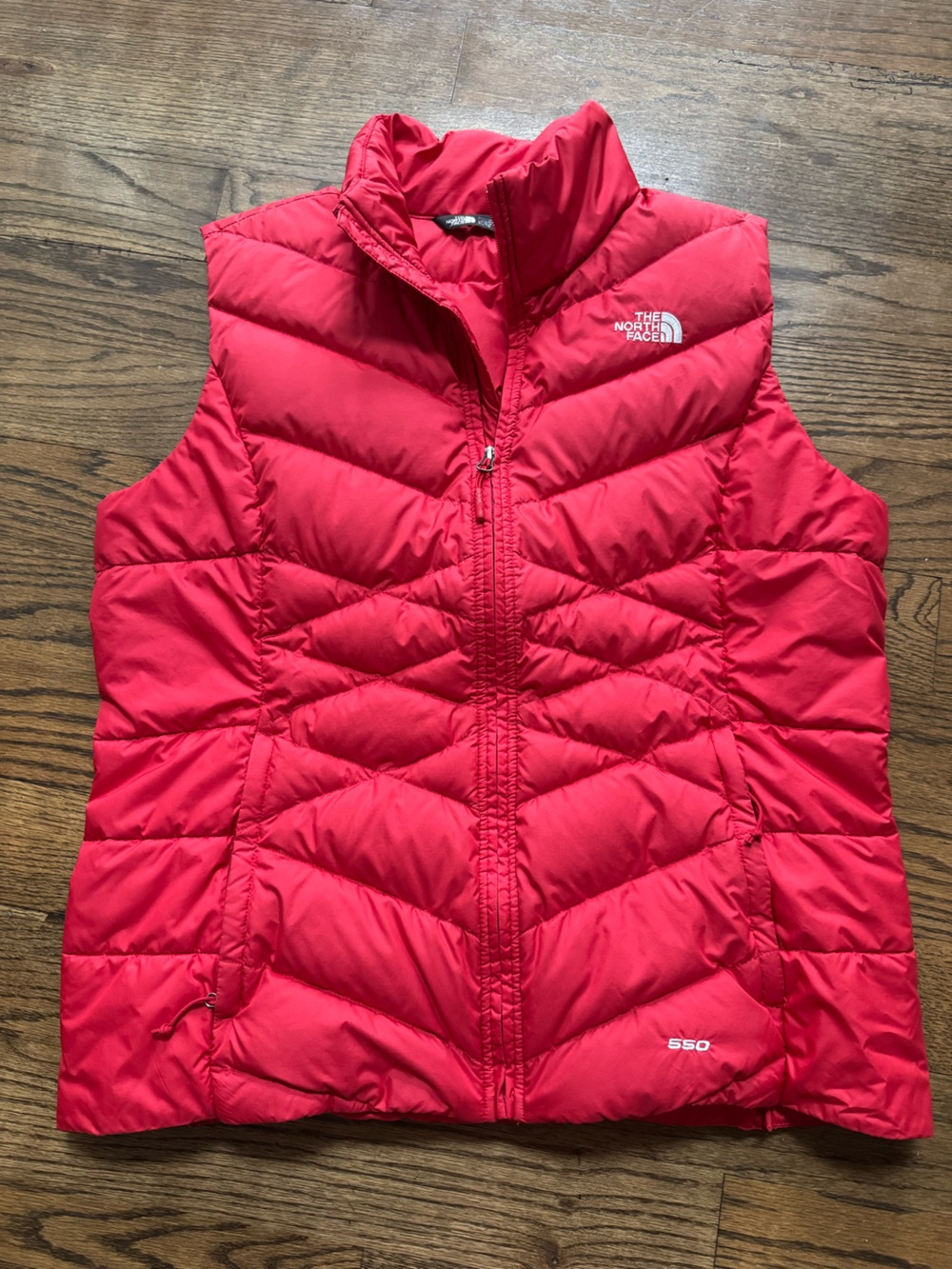 The North Face 550 Fill Down Puffer Vest Red Women’s XL